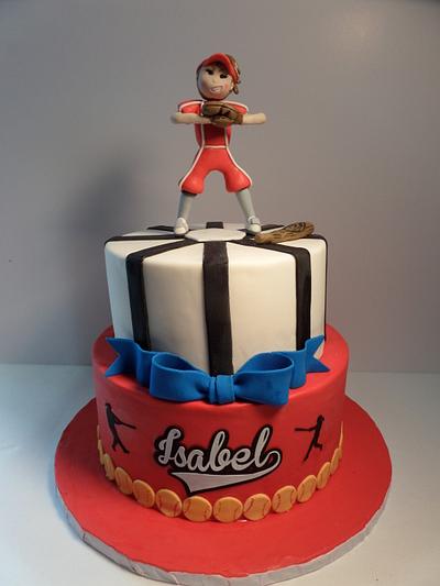Softball Girl Cake - Cake by Isolda's Custom Cake Design