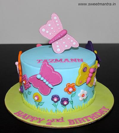 Butterflies cake - Cake by Sweet Mantra Homemade Customized Cakes Pune