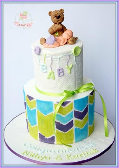 Shhh...baby boy shower - Cake by Jo Finlayson (Jo Takes the Cake)