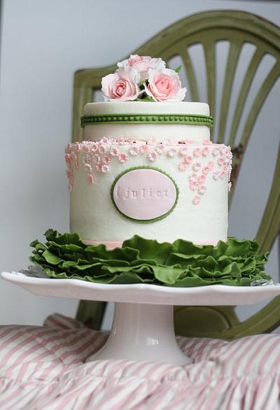 ELEGANT BUT SWEET FIRST BIRTHDAY - Cake by SarahBeth3