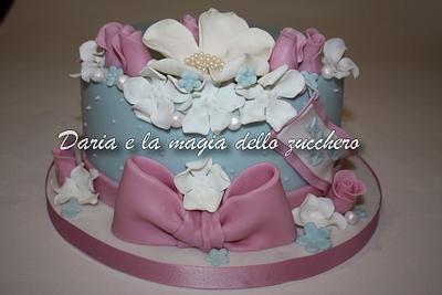 Flowers cake shabby chic - Cake by Daria Albanese