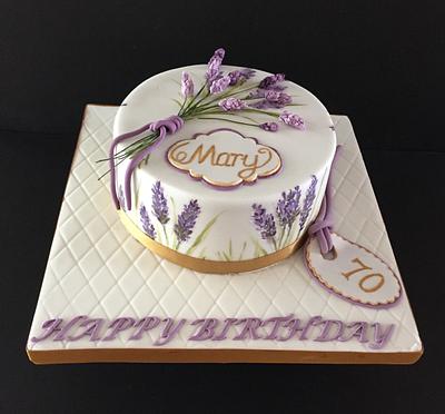 Lavender painted birthday cake - Cake by Jill saunders