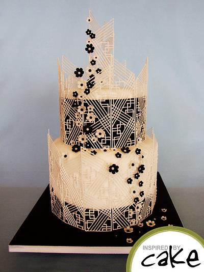 Royal Icing Piped Shards - Cake by Inspired by Cake - Vanessa
