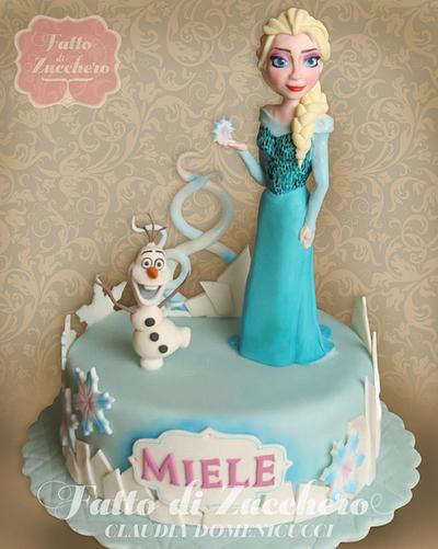 Elsa and Olaf - Cake by Fatto di Zucchero
