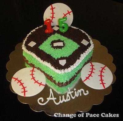 Austin's Baseball Birthday Cake - Cake by ChangeofPaceCakes