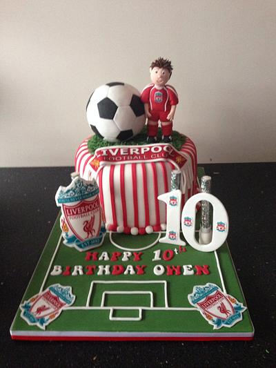 Football cake - Cake by Donnajanecakes 