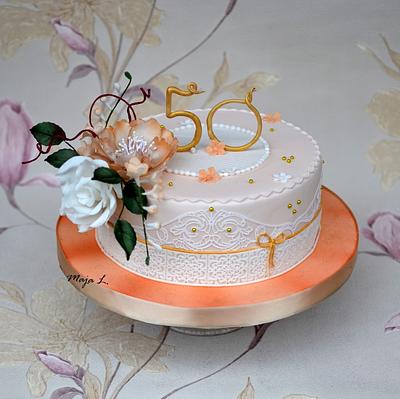 50th birthday cake - Cake by majalaska