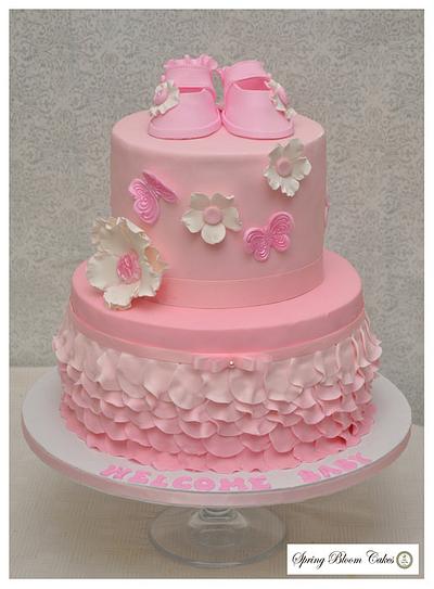 Flowery Baby Shower - Cake by Spring Bloom Cakes