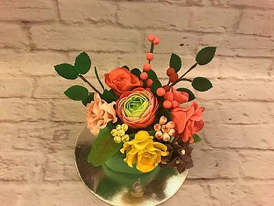 Jar full of Flowers - Cake by Sheeba 