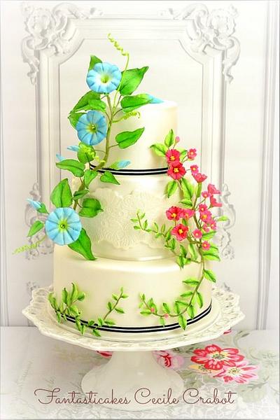 Ipomea Wedding Cake - Cake by Cecile Crabot