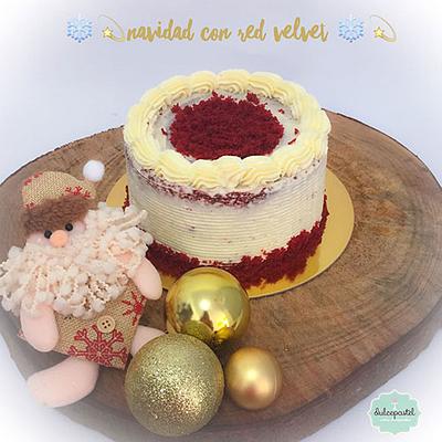Torta Navidad Red Velvet - Cake by Dulcepastel.com