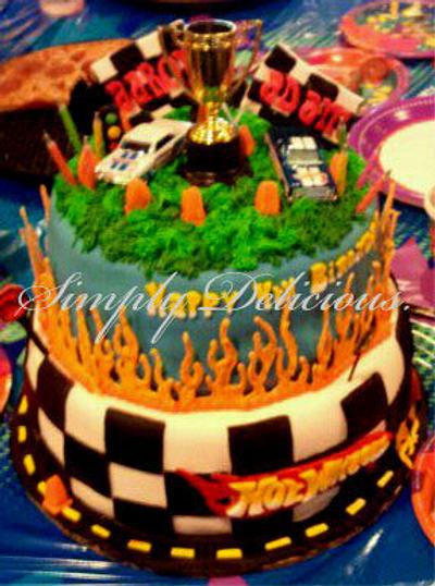 Hot Wheels  - Cake by Simply Delicious Cakery
