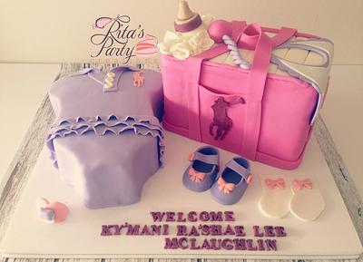 Polo Outfit/ Baby Bag Shower - Cake by Ritas Creations