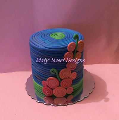 Blue Cake - Cake by Maty Sweet's Designs