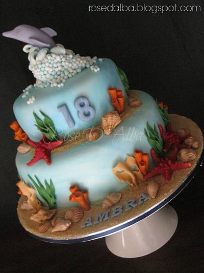 Dolphin sea cake - Cake by Rose D' Alba cake designer