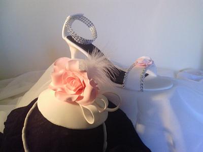 Wedding Fascinator & Shoe - Cake by NooMoo