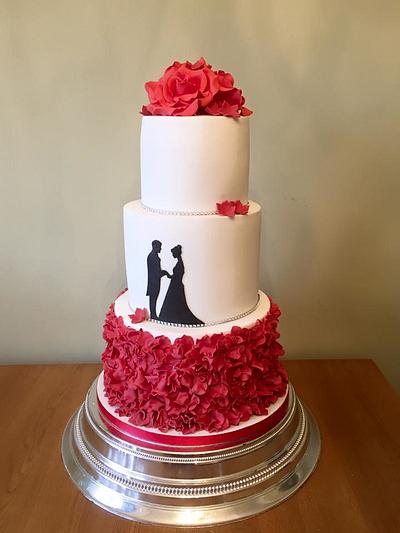 Silhouette Wedding Cake - Cake by Claire Lawrence