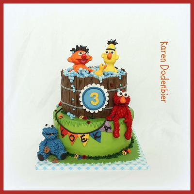 Ernie and Bert birthday cake. - Cake by Karen Dodenbier