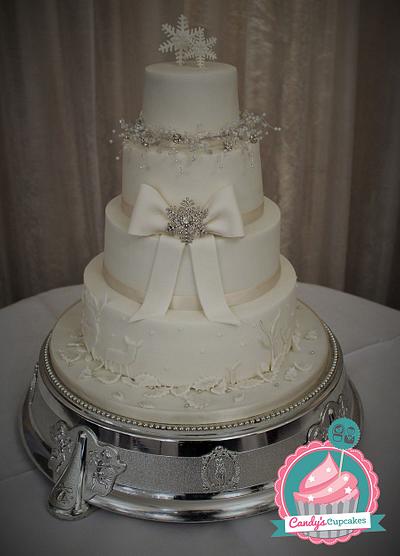 Winter Wonderland Wedding Cake - Cake by Candy's Cupcakes