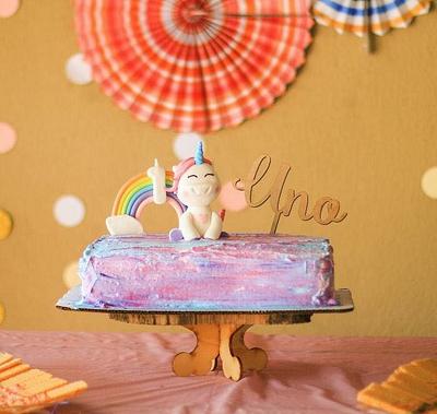 Unicorn One year topper - Cake by N&N Cakes (Rodette De La O)