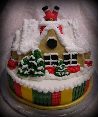 Christmas House Cakes - Cake by Craving Cake