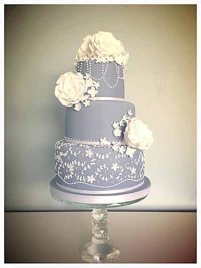 Wedgwood Inspired Wedding Cake  - Cake by Samantha Tempest