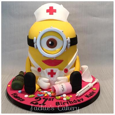 Nurse Minion - Cake by Jackie's Cakery 