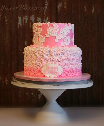 Ruffles and Lace - Cake by SweetBlessings