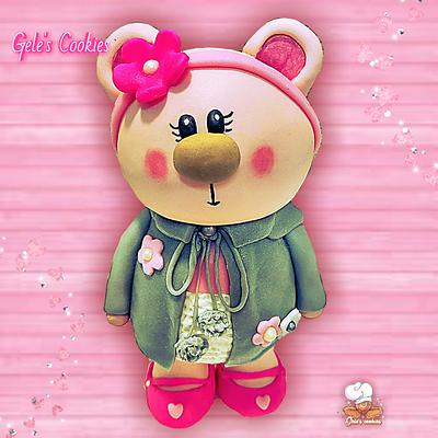 My cute pink teddy bear  - Cake by Gele's Cookies