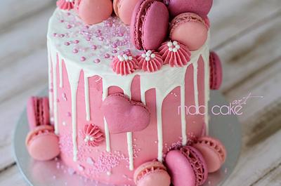 Drip cake rosa  - Cake by Mac Cake Art