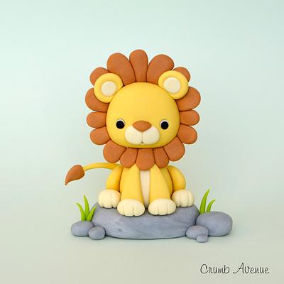 Lion Cake Topper - Cake by Crumb Avenue
