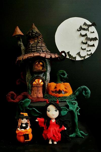 Halloween Themed with Light-Up Birthday Cake  - Cake by juddyoh