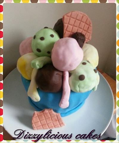 bowl of ice cream - Cake by Dizzylicious