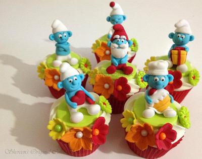 Smurf Cupcakes - Cake by Shereen