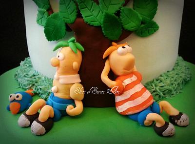 Phineas and Ferb - Cake by Slice of Sweet Art