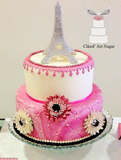 Eiffel Tower Cake - Cake by Cláud' Art Sugar