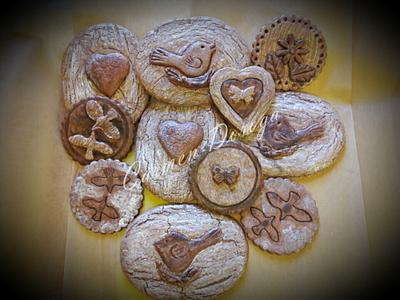 Wood effect rustic cookies - Cake by Carmen Doroga