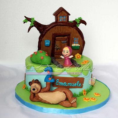 Masha & the bear - Cake by Eliana Cardone - Cartoon Cake Village