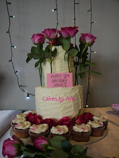 Roses & Buttercream 18th Birthday - January 2013 - Cake by Cakes by Ade
