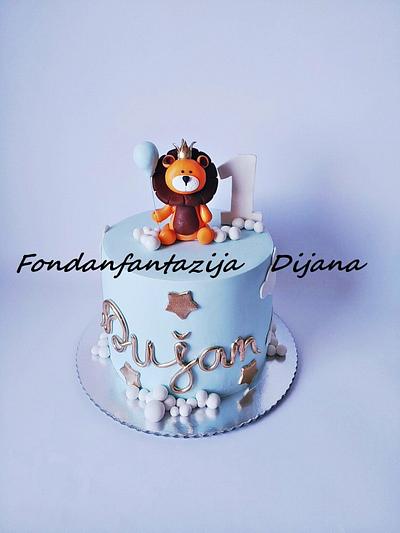 Baby lion cake - Cake by Fondantfantasy