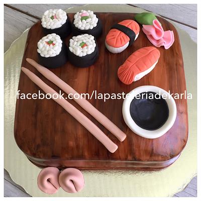 Sushi cake  - Cake by La pasteleria de Karla