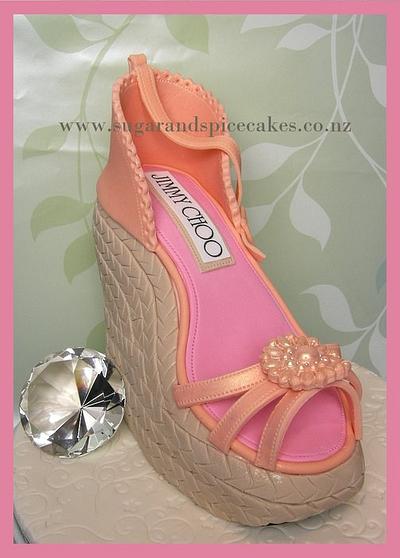 Jimmy choo pink online wedges