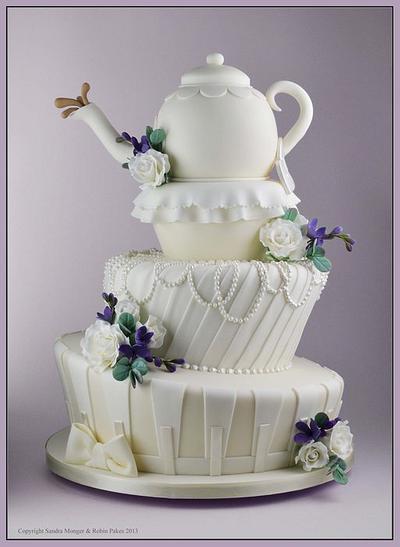 Topsy Turvy Teapot Cake - Cake by Sandra Monger