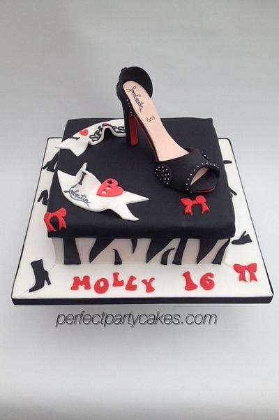 Christian Leboutin shoe and shoe box  - Cake by Perfect Party Cakes (Sharon Ward)