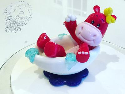 Cute Sweet Hippo  - Cake by Beata Khoo