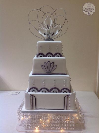 Art Deco Wedding Cake - Cake by Butterfly Cakes and Bakes