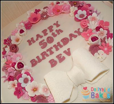 Floral wreath cake - Cake by Dollybird Bakes
