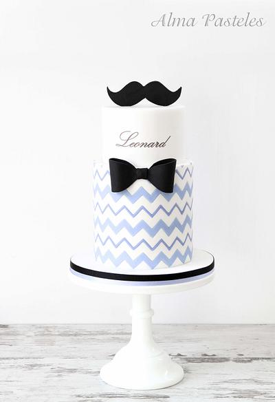 Moustache baby shower cake - Cake by Alma Pasteles