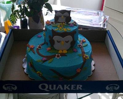Owl babyshower - Cake by Monsi Torres