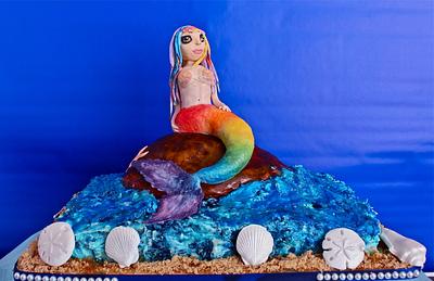 Rainbow Goddess of the Sea - Cake by Mel